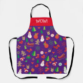 メリークリスマス&ハッピーニューイヤー！20XXクリスマス雪 エプロン (正面)