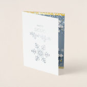 メリークリスマス&ハッピーニューイヤー!20XXクリスマス雪 箔カード (正面)