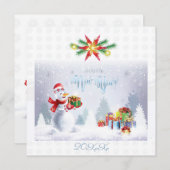 メリークリスマス&ハッピーニューイヤー!20XXクリスマス ノートカード (正面/裏面)