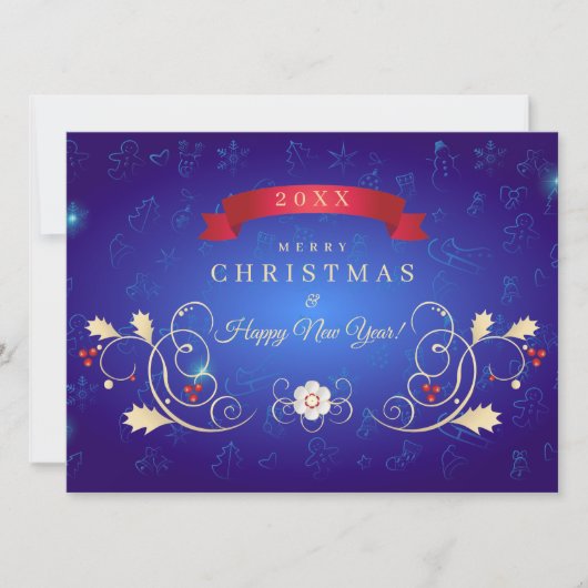 メリークリスマス&ハッピーニューイヤー！20XX青カード (正面)