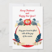 メリークリスマス＆ハッピーニューイヤー！20XX 青い鳥 シーズンカード (裏面)