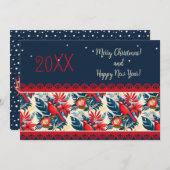 メリークリスマス＆ハッピーニューイヤー！ 20XX 青い鳥 シーズンカード (正面/裏面)