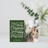 メリークリスマス&ハッピーニューイヤー| One Photo|緑 シーズンポストカード (スタンド正面)