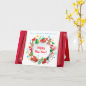 メリークリスマス&ハッピーニューイヤー! XMAS カード (黄色い花)