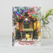 メリークリスマス&ハッピーニューイヤーLemaxハウスカード シーズンカード (スタンド正面)