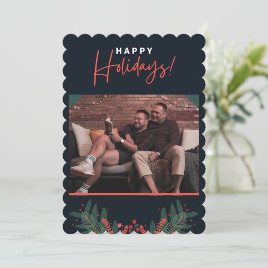 メリークリスマス&ハッピーホリデーカード シーズンカード (スタンド正面)