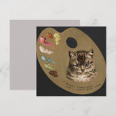 メリークリスマス/ハッピーホリデーズキャットノートカード シーズンカード (正面/裏面)