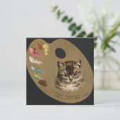 メリークリスマス/ハッピーホリデーズキャットノートカード シーズンカード (スタンド正面)