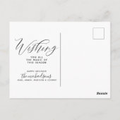 メリークリスマス |ハッピーホリデーズビンテージカー ポストカード (裏面)