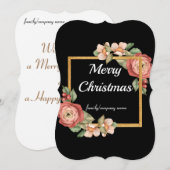 メリークリスマス ハッピーホリデー クリスマス スノーフレーク (正面/裏面)