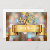 メリークリスマス&ハッピーホリデー シーズンカード (正面/裏面)