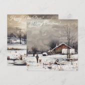 メリークリスマス/ハッピーホリデー シーズンカード (正面/裏面)