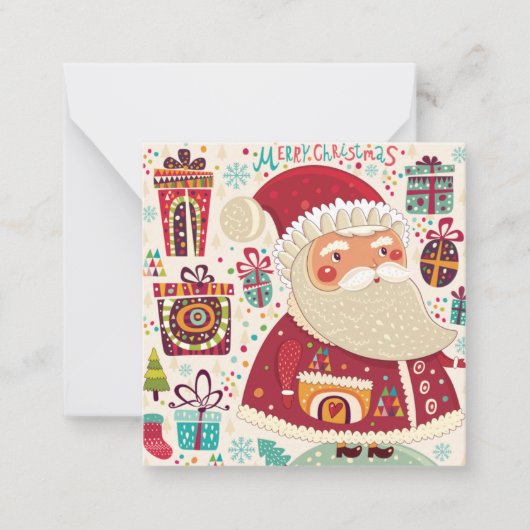 メリークリスマス/ハッピーホリデー ノートカード (正面)