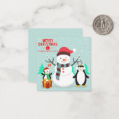 メリークリスマス/ハッピーホリデー ノートカード (正面/裏面インサイチュ)