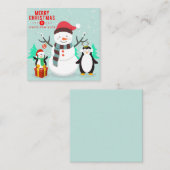 メリークリスマス/ハッピーホリデー ノートカード (正面/裏面)
