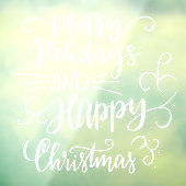 メリークリスマス ハッピーホリデー ホワイト ウィンドウサイン (シート3)