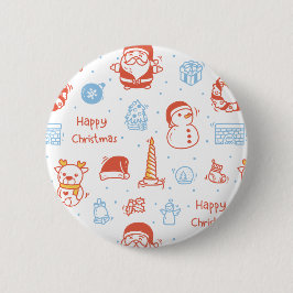 メリークリスマス&ハッピーホリデー 冬のオーダーメイド 缶バッジ