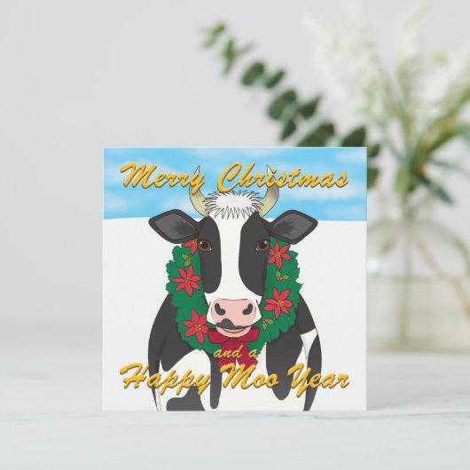 メリークリスマス&ハッピーモーシークリスマスカード シーズンカード (スタンド正面)