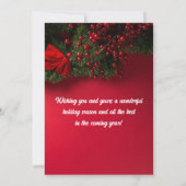 メリークリスマス＆ハッピー新年ホリデーカード 招待状 (裏面)