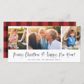 メリークリスマス&ハッピー新年写真コラージュ シーズンカード (正面/裏面)