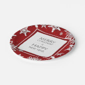 メリークリスマス/ハッピーＮＹ ７インチの紙皿 ペーパープレート (アングル)