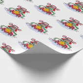 メリークリスマス&ハッピー·ニューイヤー·チーズマウス ラッピングペーパー (角)