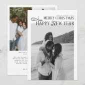 メリークリスマス　ハッピー・ニュー・イヤー　ファミリー４　フォト シーズンカード (正面/裏面)