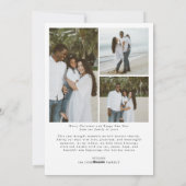 メリークリスマス ハッピー・ニュー・イヤー 家族4人の写真4枚 シーズンカード (裏面)