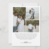 メリークリスマス　ハッピー・ニュー・イヤー　家族４人の写真４枚 シーズンカード (裏面)