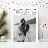 メリークリスマス　ハッピー・ニュー・イヤー　家族４人の写真４枚 シーズンカード