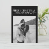 メリークリスマス ハッピー・ニュー・イヤー 家族 2枚の写真 シーズンカード (スタンド正面)