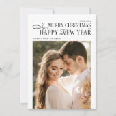 メリークリスマス　ハッピー・ニュー・イヤー　２　写真　新婚夫婦 シーズンカード (正面)