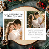 メリークリスマス　ハッピー・ニュー・イヤー　２　写真　新婚夫婦 シーズンカード