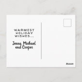 メリークリスマス |ハッピー・ホリデー・ウィンター・ラクーン ポストカード (裏面)