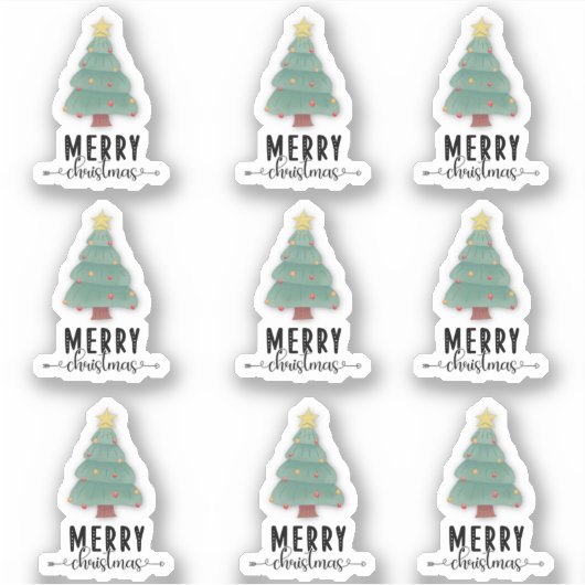 メリークリスマス ハッピー メール ギフト デコレーション パック St シール (正面)