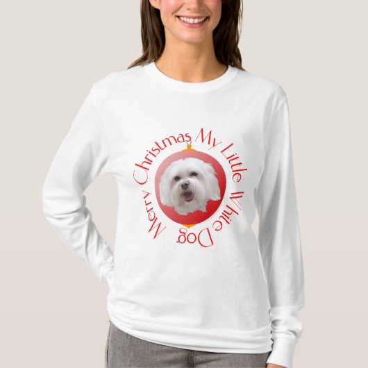 メリークリスマス ハバニーズ Tシャツ (正面)