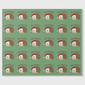 メリークリスマス！ハリネズミ ラッピングペーパー (フラット)