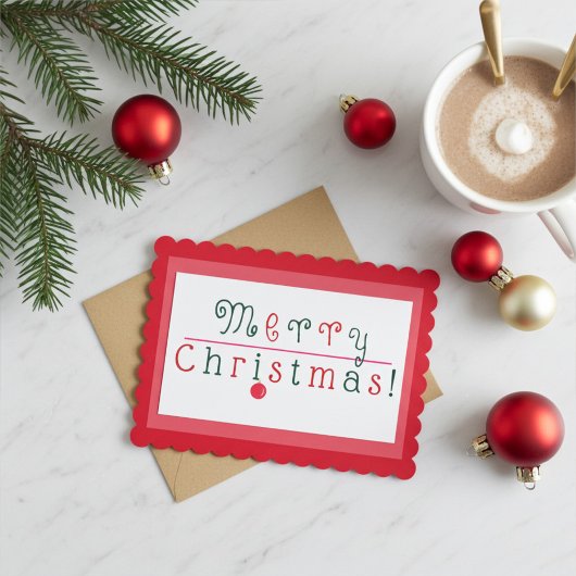 メリークリスマス ハンギングオーナメント 赤いクリスマス カード