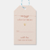 メリークリスマス&ハートクリームホリデー ギフトタグ (正面)
