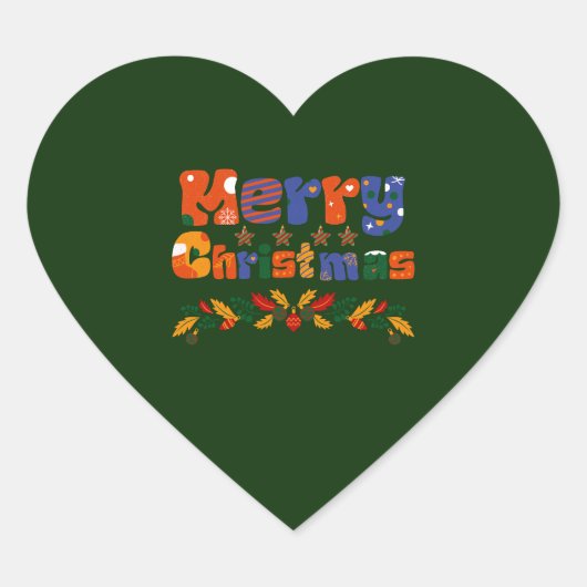 メリークリスマス ハートシール (正面)