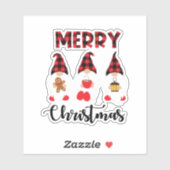 メリークリスマス – バッファロープレイド格言 シール (シート)