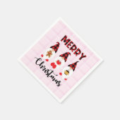メリークリスマス – バッファロープレイド格言 スタンダードカクテルナプキン (角)
