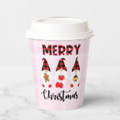メリークリスマス – バッファロープレイド格言 紙コップ (左)