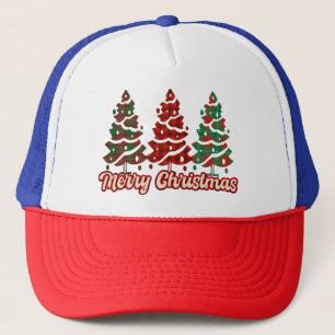 メリークリスマス バッファロープレイド ツリー デザイン-42019 キャップ