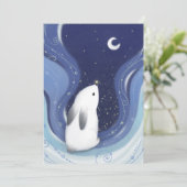 メリークリスマス：バニー、月と星 招待状 (スタンド正面)