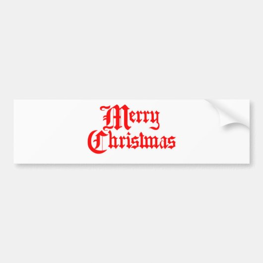 メリークリスマス バンパーステッカー (正面)