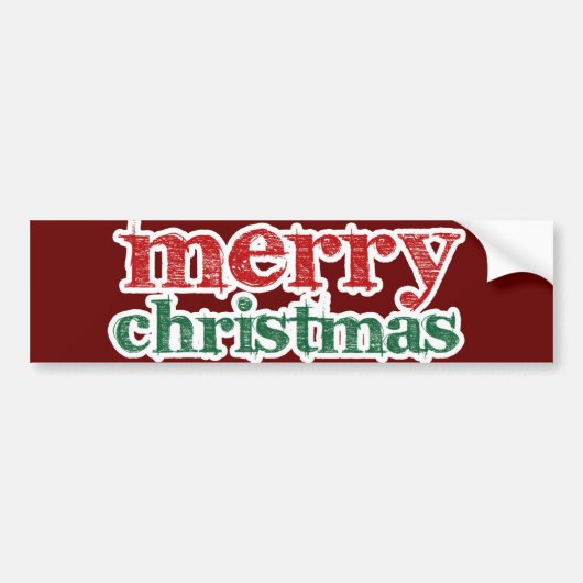メリークリスマス バンパーステッカー (正面)