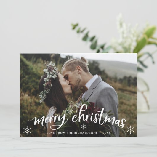 メリークリスマス |バーガンディバック(写真付き) シーズンカード (スタンド正面)