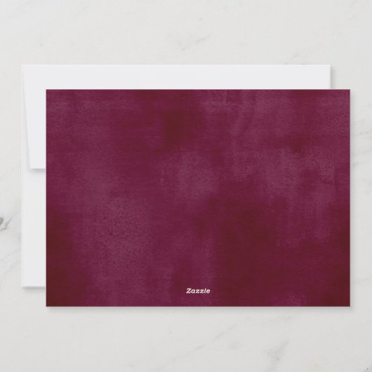 メリークリスマス |バーガンディバック（写真付き） シーズンカード (裏面)