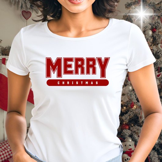 メリークリスマス – バーシティレッド Tシャツ
